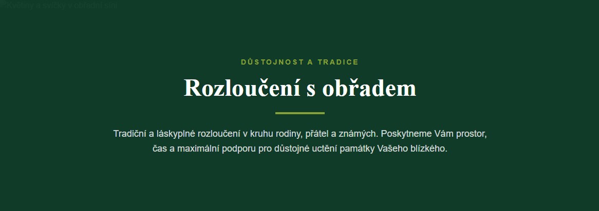 Rozloučení s obřadem