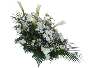 Smuteční kytice na rakev