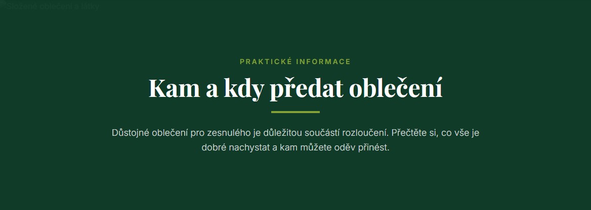 Oblečení pro zesnulého – ilustrace